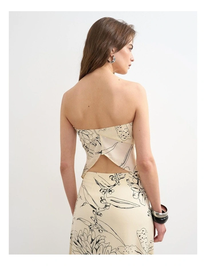 Scarlet Scarf Bandeau Top in White image 2