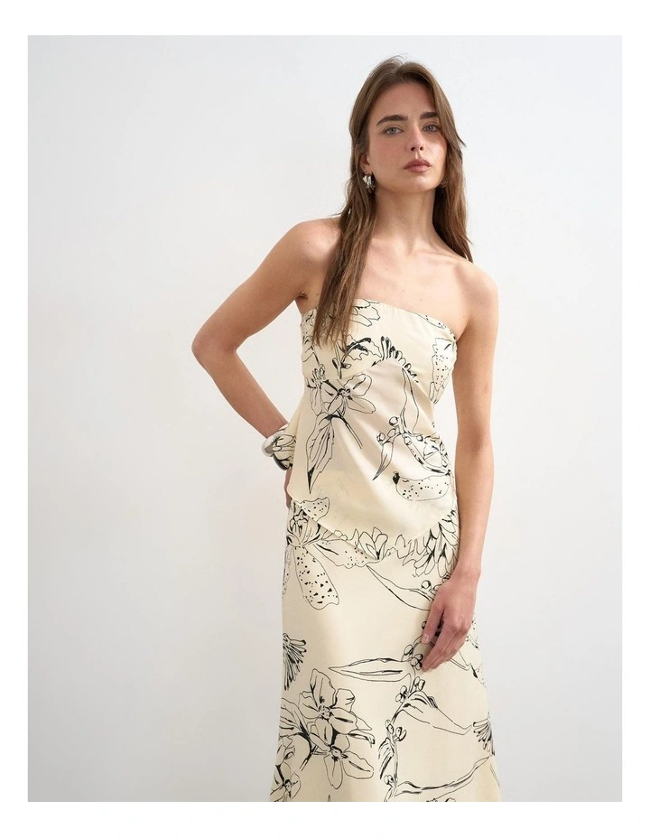 Scarlet Scarf Bandeau Top in White image 3