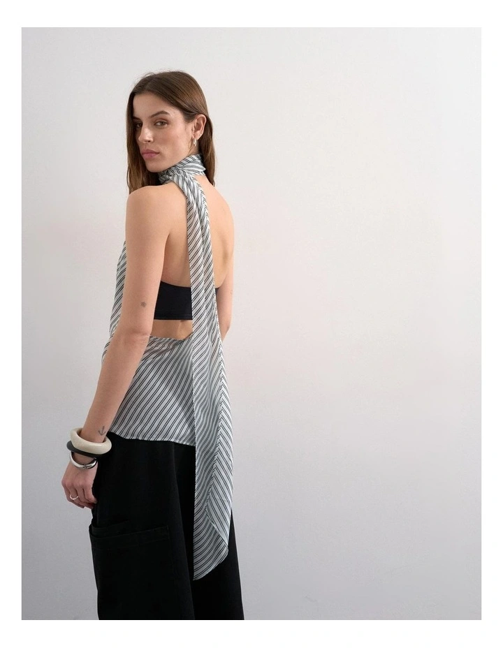 Hanny Halter Scarf Top in Multi image 2
