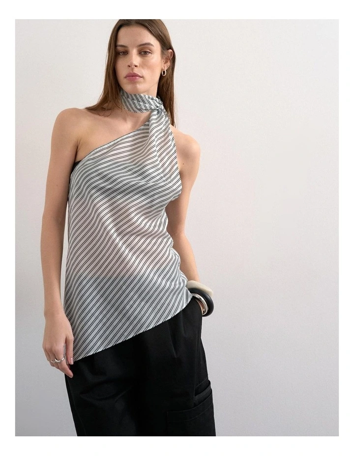 Hanny Halter Scarf Top in Multi image 3