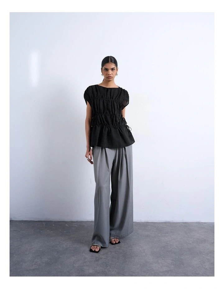 Ena Tie Top in Black image 1