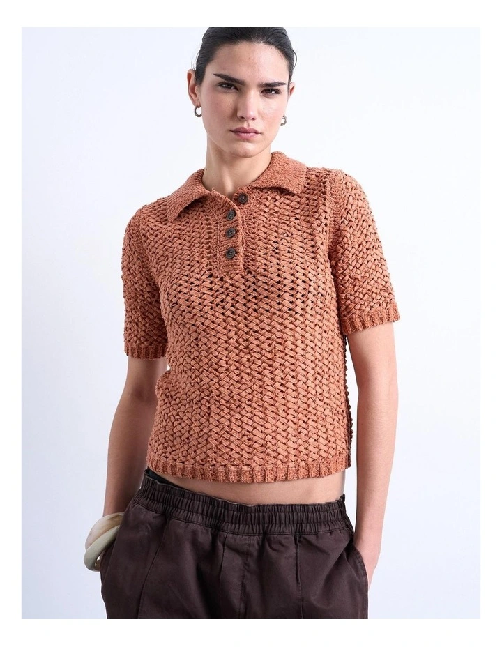 Alice Polo Pullover in Red image 2