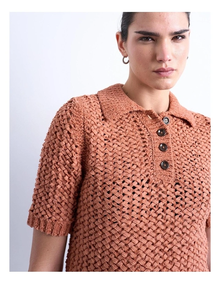 Alice Polo Pullover in Red image 3