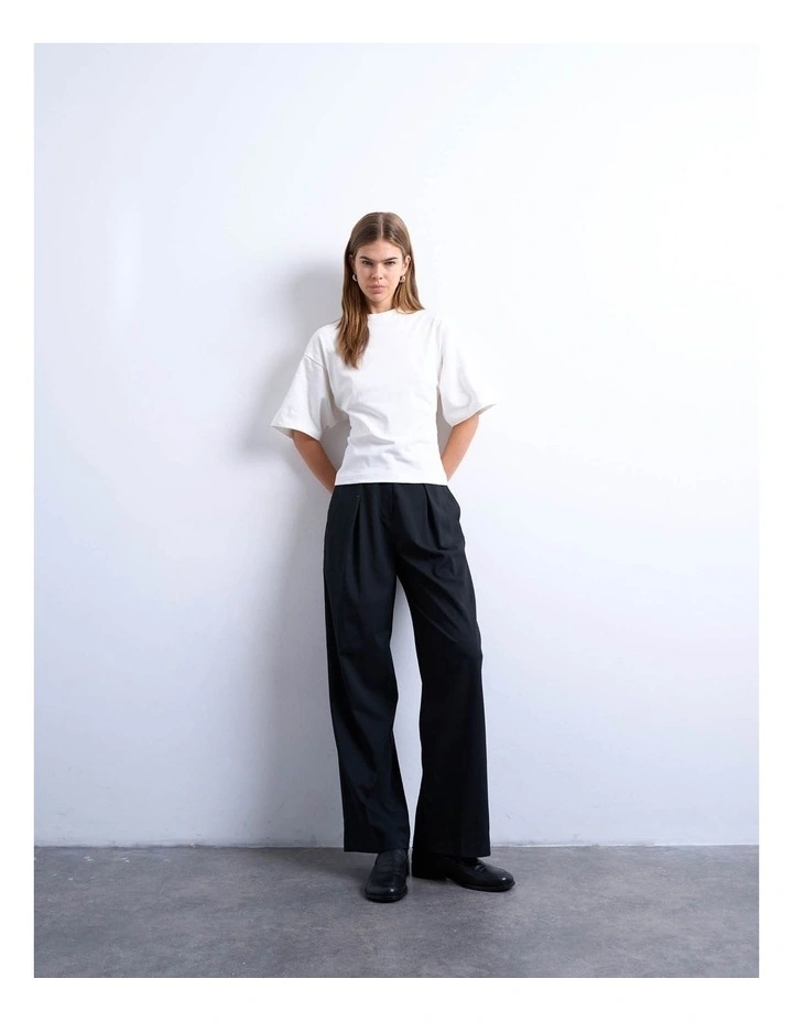 Gua Structured Back Detail Top in Cream image 1