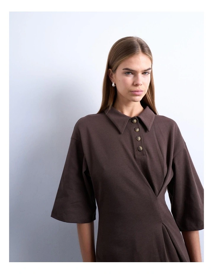 Hella Structured Polo in Brown image 2
