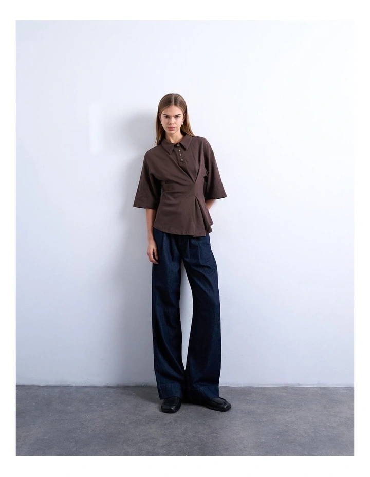 Hella Structured Polo in Brown image 4