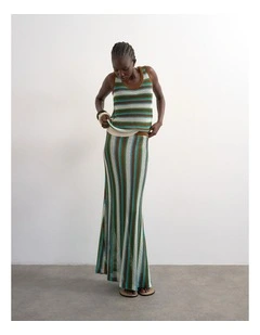 Guru Multi Stripped Knit Vest in Multi