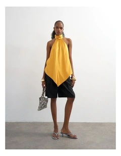 Shayla Backless Top in Yellow