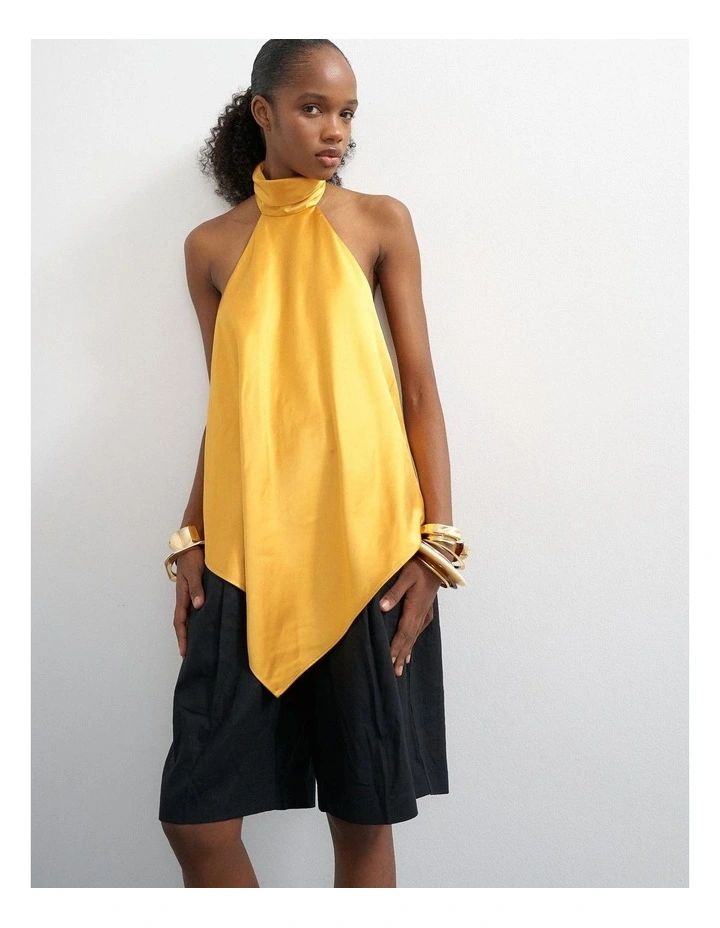 Shayla Backless Top in Yellow image 2