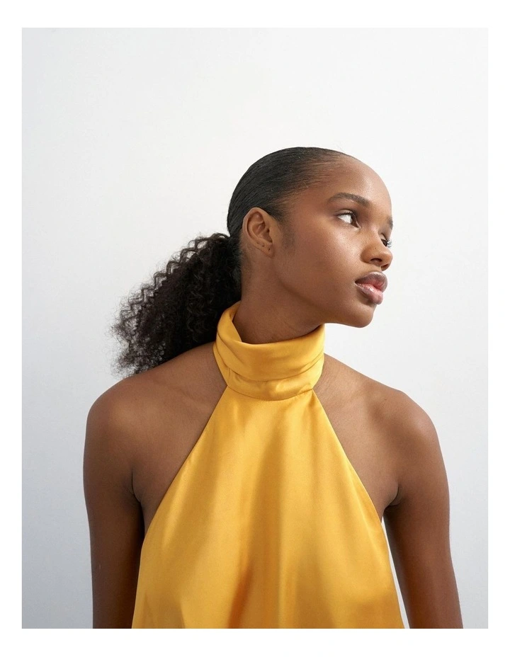 Shayla Backless Top in Yellow image 3