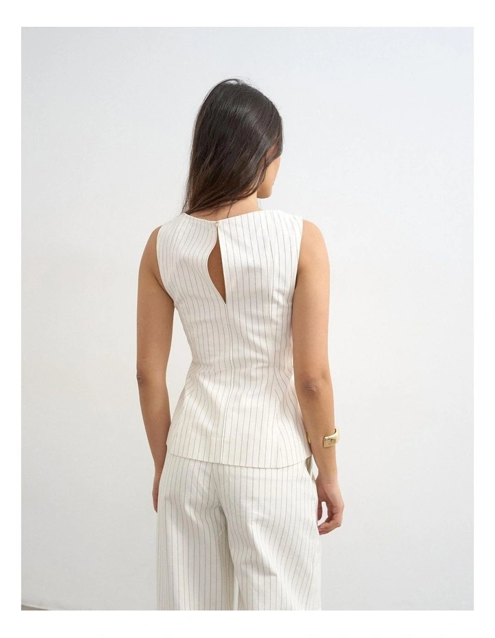 PARA STRIPED HIGH NECK TOP image 4