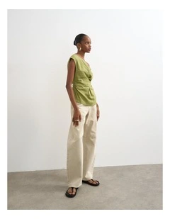 CASA CINCHED WAIST TOP