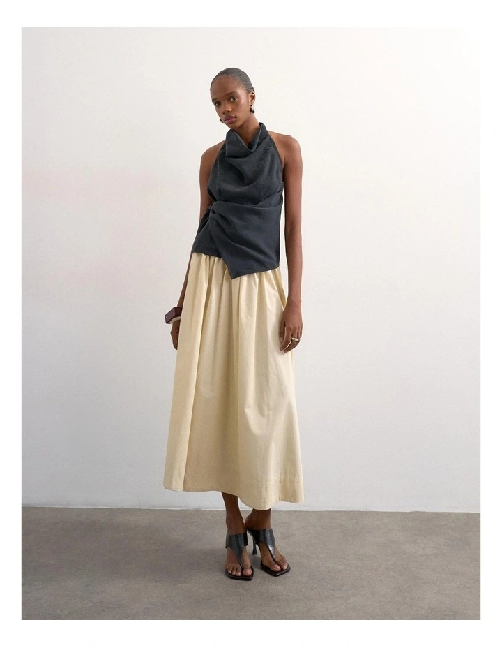 Tssally Ankle Skirt in Lt Yellow image 1