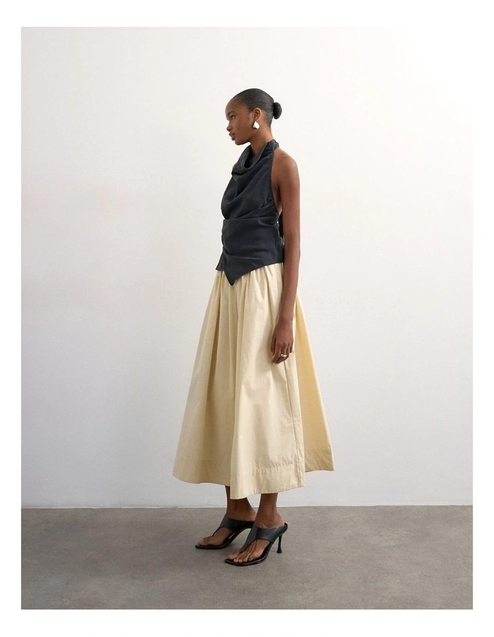 Tssally Ankle Skirt in Lt Yellow image 2