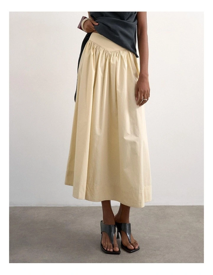 Tssally Ankle Skirt in Lt Yellow image 3