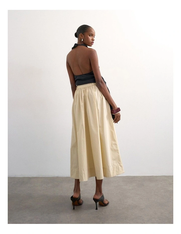 Tssally Ankle Skirt in Lt Yellow image 4