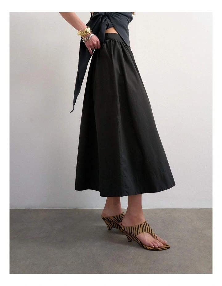 Tssally Ankle Skirt in Black image 3