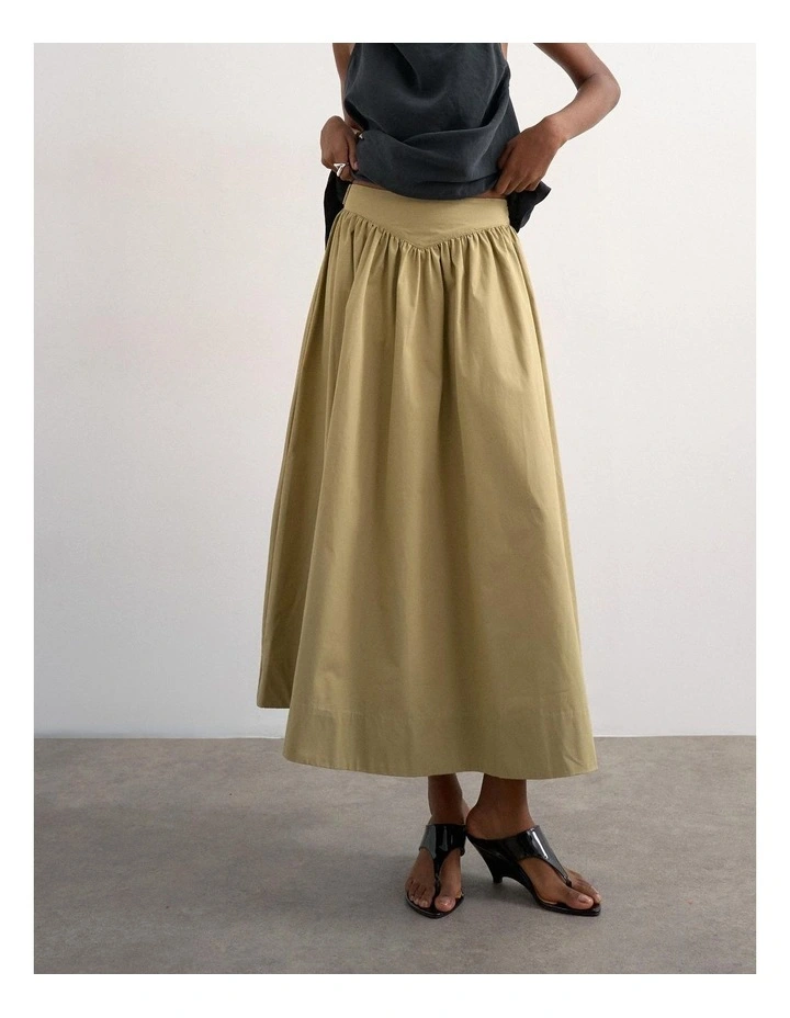 Sally Ankle Skirt in Green image 1