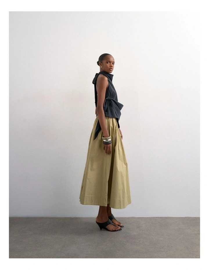 Sally Ankle Skirt in Green image 3