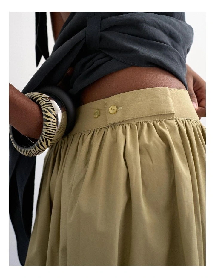 Sally Ankle Skirt in Green image 5