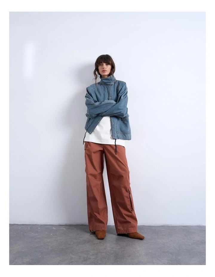 Cargo Trouser in Red image 2