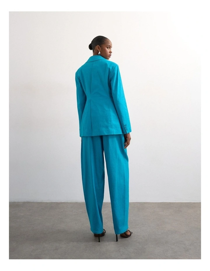 Lynn High Rise Flared Trouser in Blue image 4