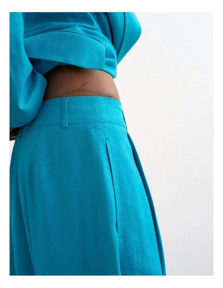 Lynn High Rise Flared Trouser in Blue image 5