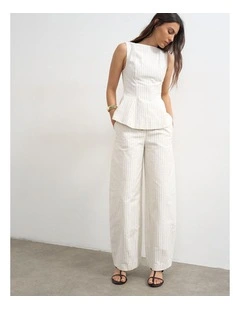 PARA STRIPED BARREL TROUSER