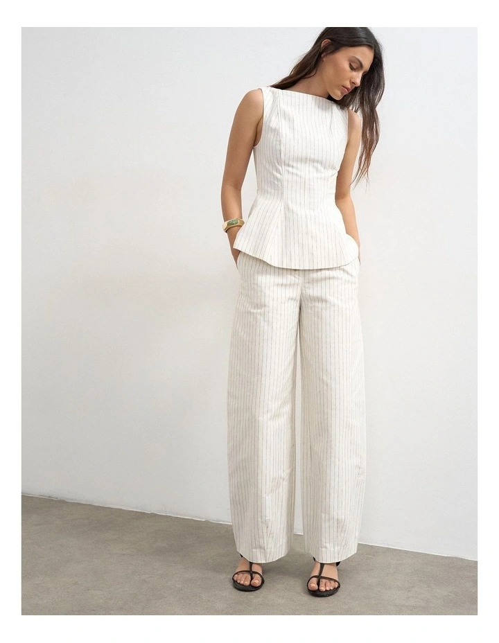 PARA STRIPED BARREL TROUSER image 1
