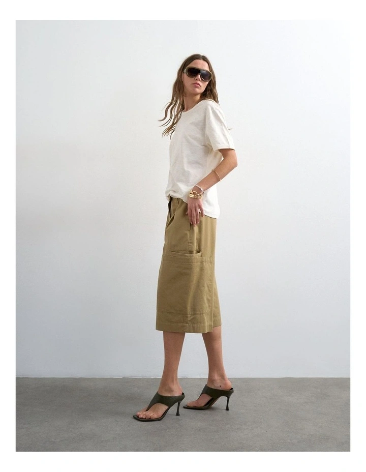 Femke Longline Cargo Shorts in Brown image 3