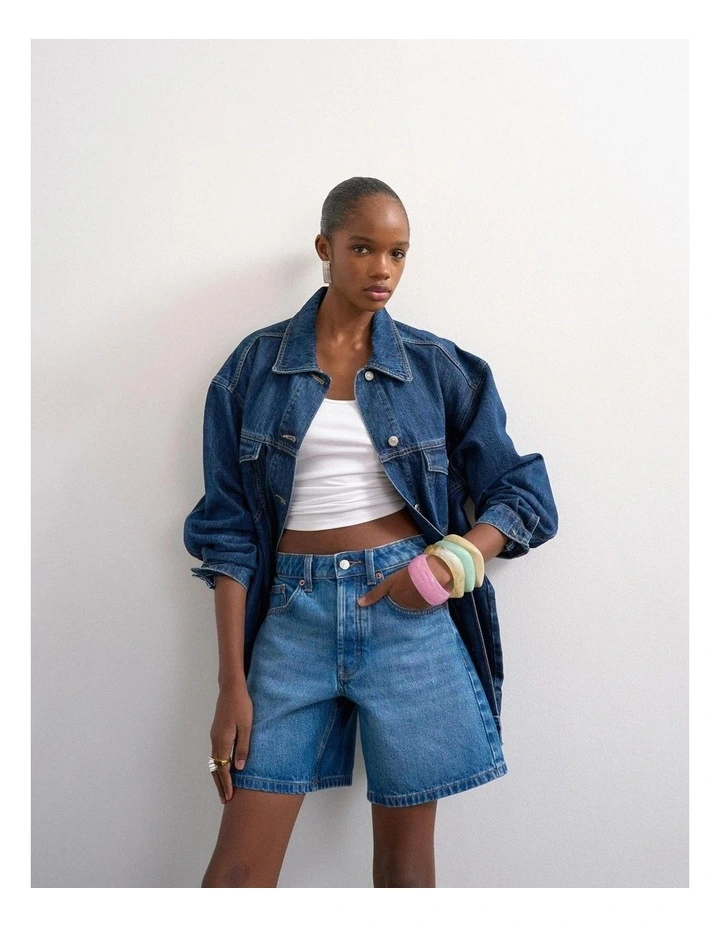 Vigga Denim Shorts in Blue image 2