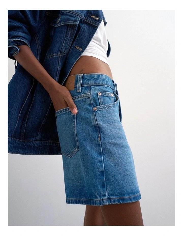 Vigga Denim Shorts in Blue image 4