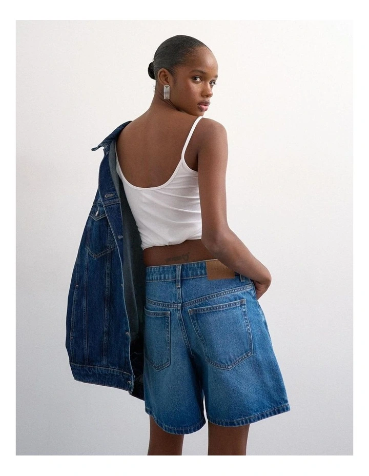 Vigga Denim Shorts in Blue image 5