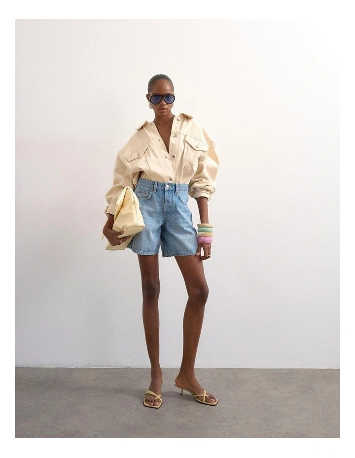Vigga Denim Shorts in Blue image 1
