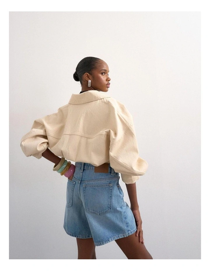 Vigga Denim Shorts in Blue image 5