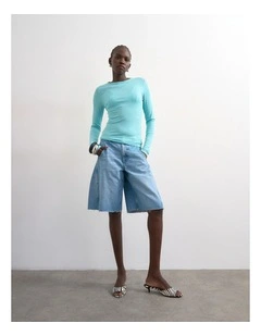JOA DENIM BARREL JORT