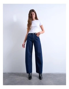 Barrel Denim Jeans in Dark Denim