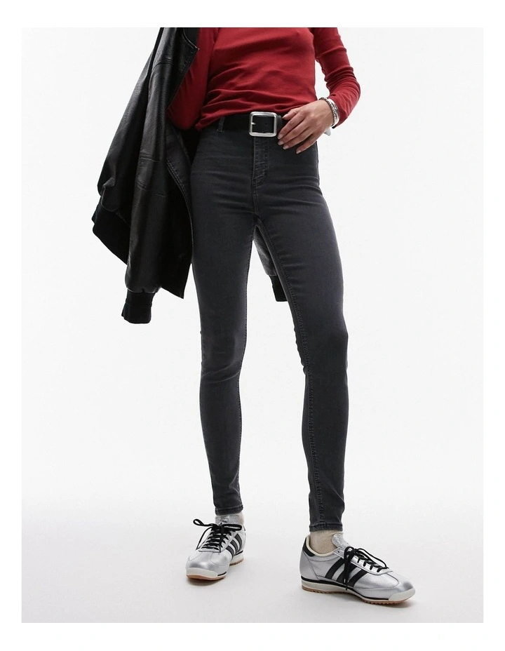 Joni Skinny Denim Jeans in Black image 1