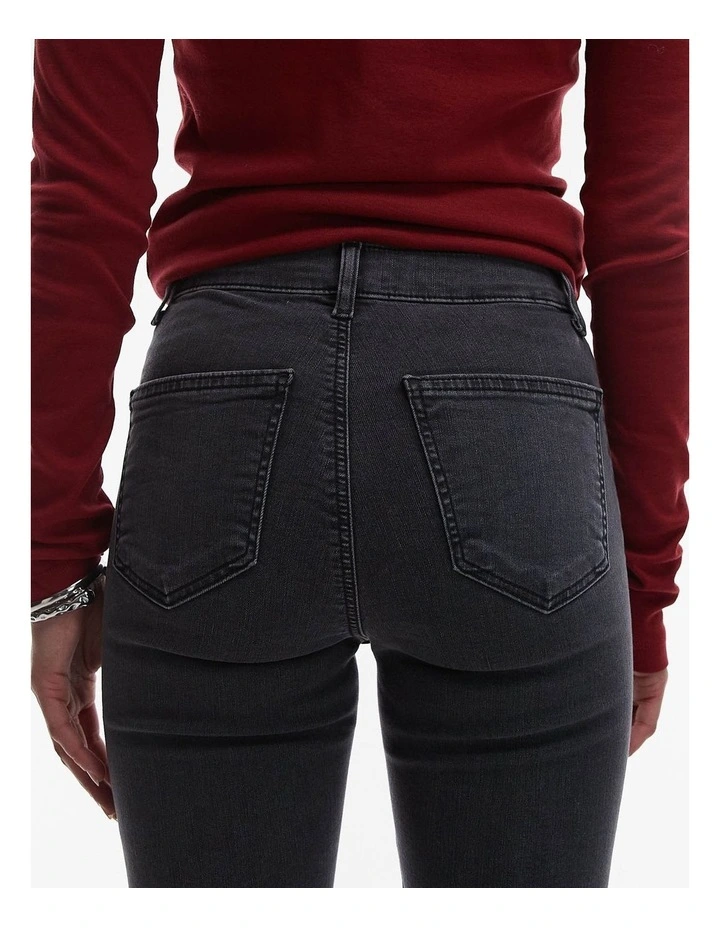 Joni Skinny Denim Jeans in Black image 4