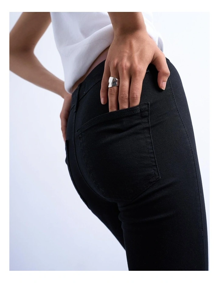 Joni High Rise Skinny Jeans in Black image 5