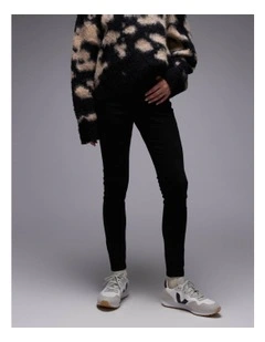 Jamie High Rise Skinny Denim Jeans in Black