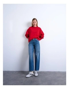 Cinch Low Rise Wide Leg Jeans in Blue