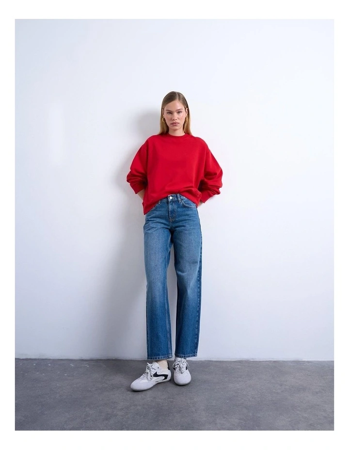 Cinch Low Rise Wide Leg Jeans in Blue image 1