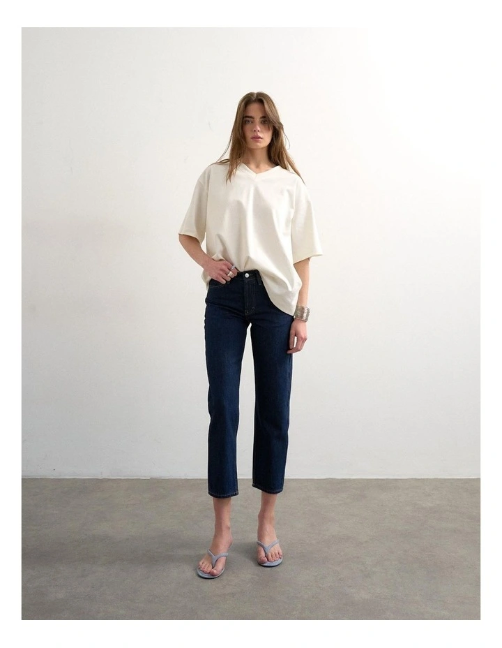 Runway Mr Cropped Denim Jeans in Indigo image 1