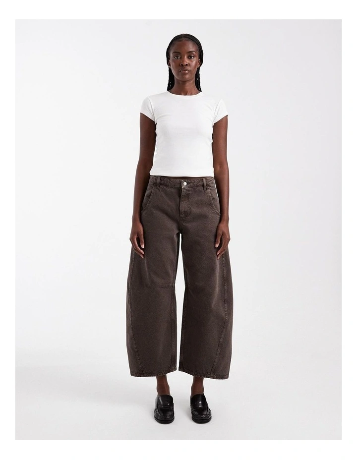 VEA BARREL HIGH RISE JEANS OTTER image 1