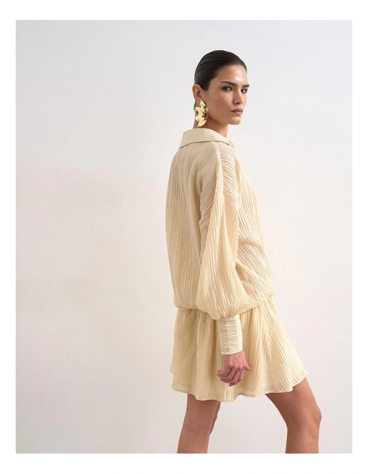 Tslaura Wrap Mini Shirt Dress in Ivory image 4