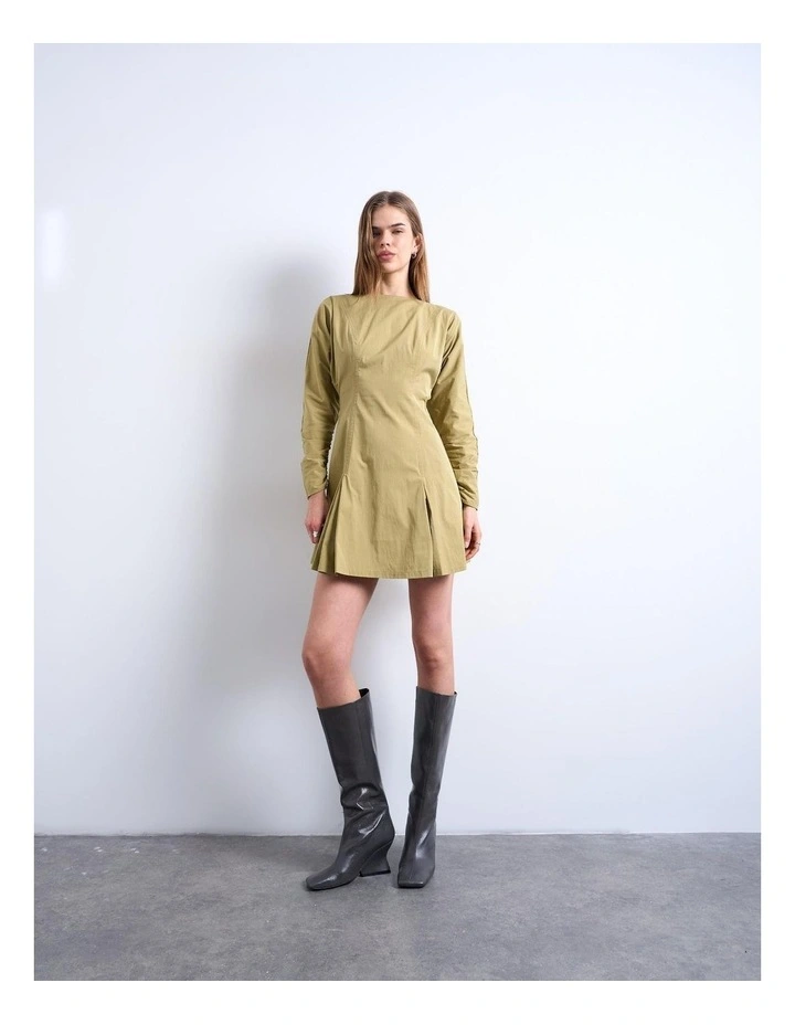 Fikka Mini Dress in Light Green image 1