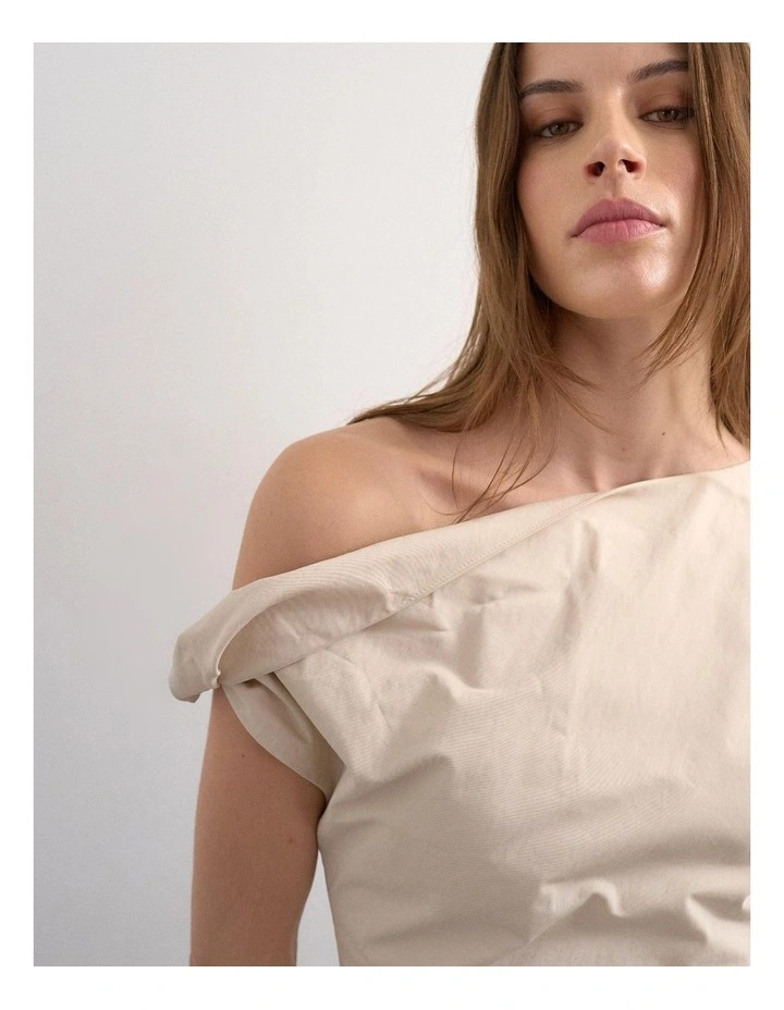 Zenia Mini Dress in Ecru image 3
