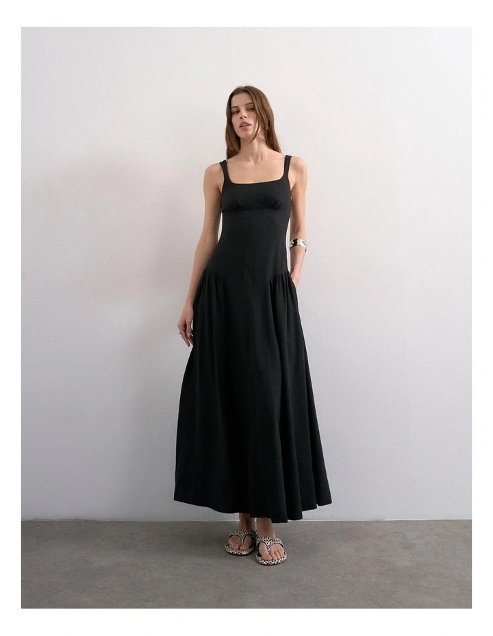 Viola Sl Maxi Dress in Black image 3