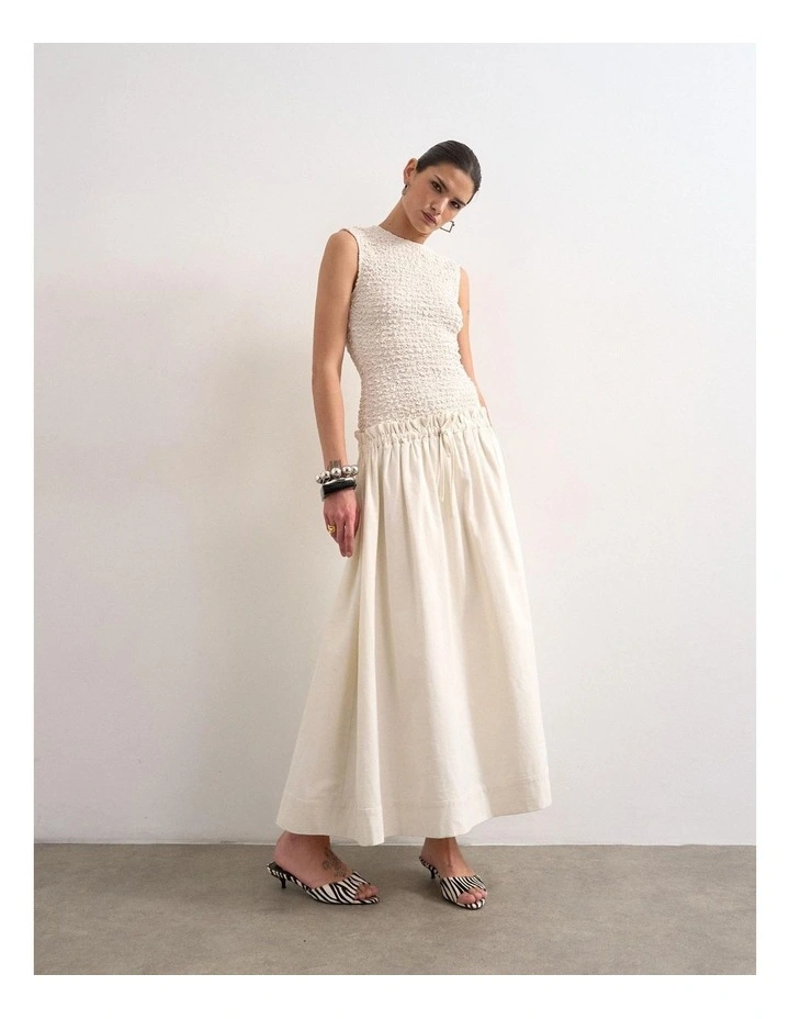 Nanna Maxi Dress in Ivory image 3